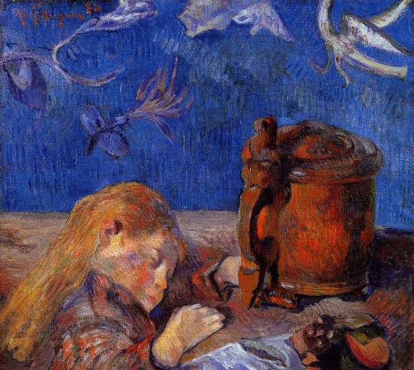 Clovis Gauguin Asleep - Paul Gauguin Painting